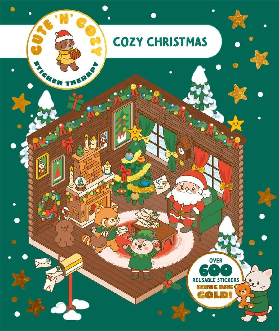 Cute 'n' Cozy Sticker Therapy: Cozy Christmas: Over 500 Reusable Stickers!